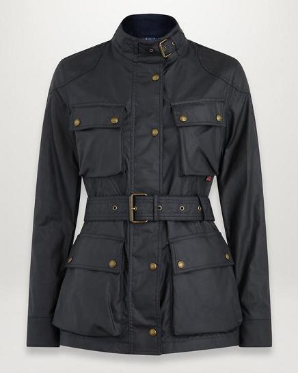 Veste Cirée Belstaff Femme Fieldmaster Bleu Foncé Marine Coton France LY0241763